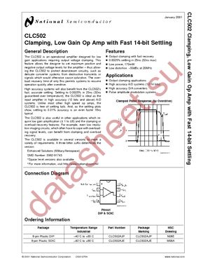 CLC502AJE-TR13 datasheet  